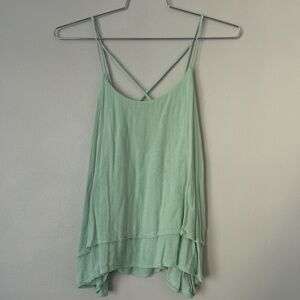 Mint Green Women's Layered Tank Top